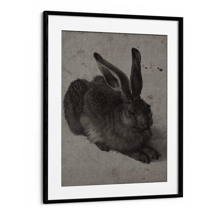 Gothic Hare Shadows In The Warren Gothic Art Prints in Black Frame With Mount