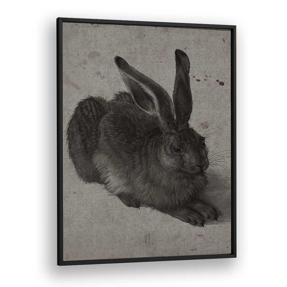 Gothic Hare Shadows In The Warren Gothic Art Prints in Black Plain Frame