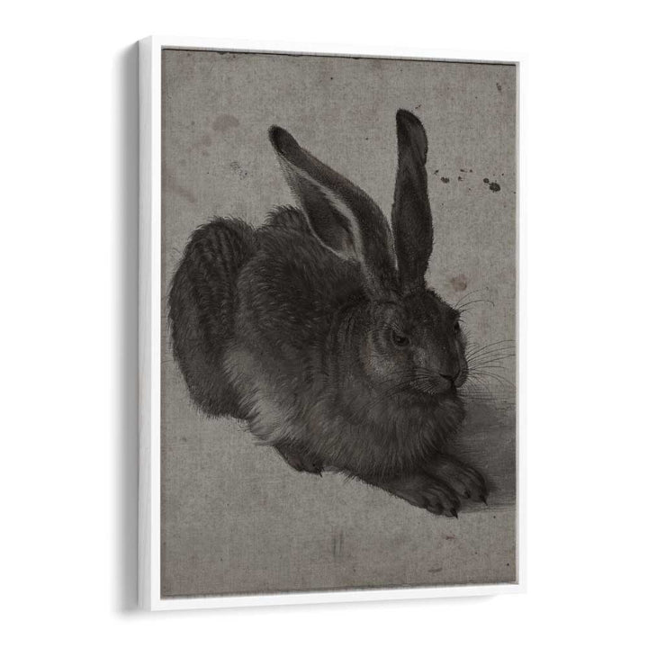 Gothic Hare Shadows In The Warren Gothic Art Prints in White Floater Frame