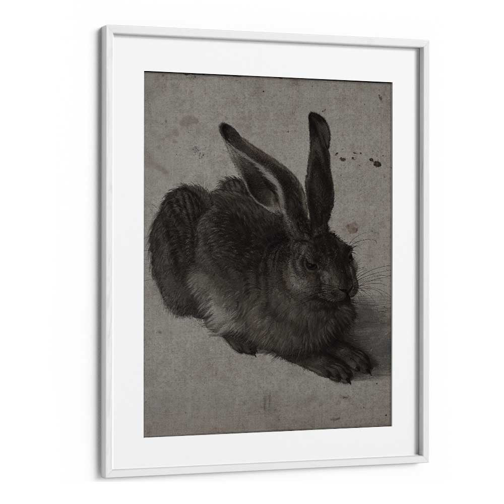 Gothic Hare Shadows In The Warren Gothic Art Prints in White Frame With Mount