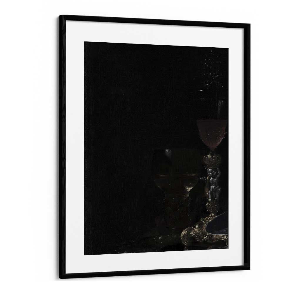 Gothic Luminescence The Haunting Glow Of The Candelabra Gothic Art Prints in Black Frame With Mount