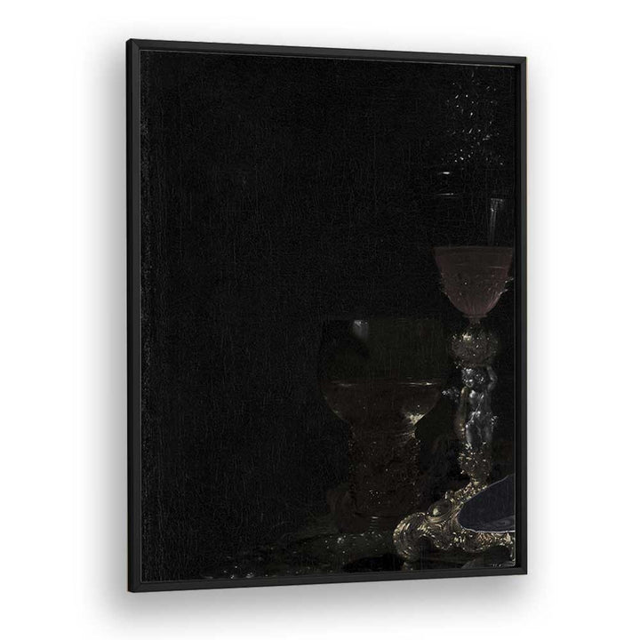 Gothic Luminescence The Haunting Glow Of The Candelabra Gothic Art Prints in Black Plain Frame