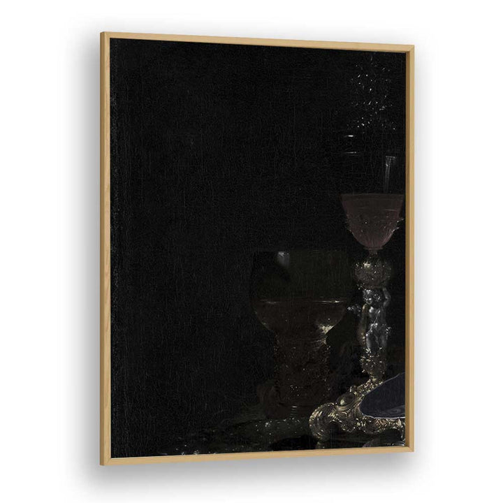 Gothic Luminescence The Haunting Glow Of The Candelabra Gothic Art Prints in Oak Wood Plain Frame