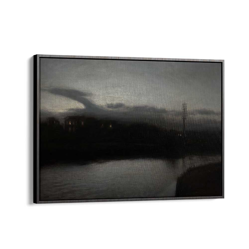 Gothic Twilight Whispers Of The Night Gothic Art Prints in Black Floater Frame