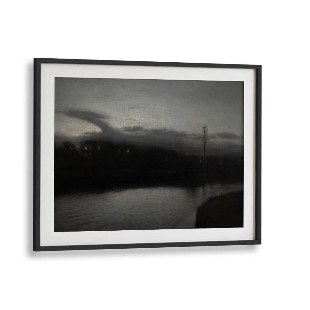 Gothic Twilight Whispers Of The Night Gothic Art Prints in Black Frame With Mount