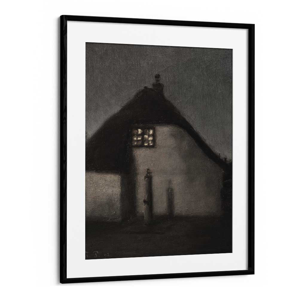 Gothic Twilight Whispers Of The Night ii Gothic Art Prints in Black Frame With Mount