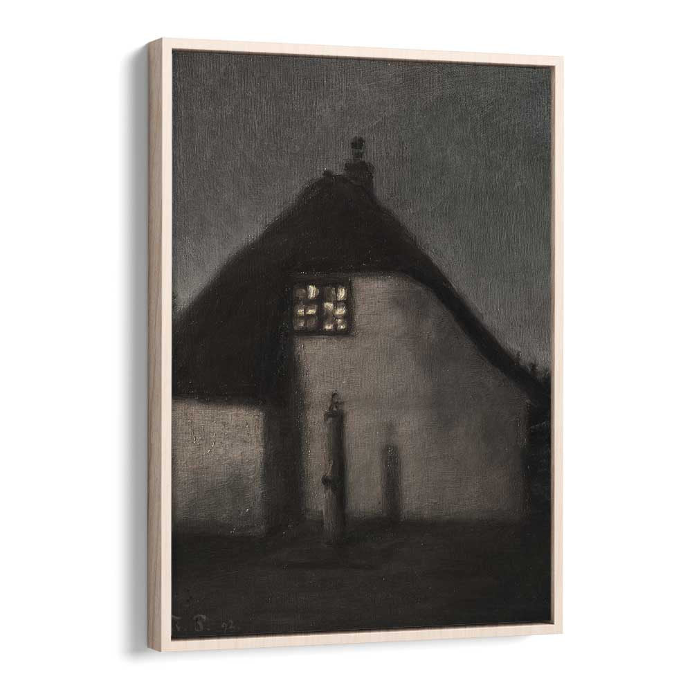 Gothic Twilight Whispers Of The Night ii Gothic Art Prints in Oak Wood Floater Frame