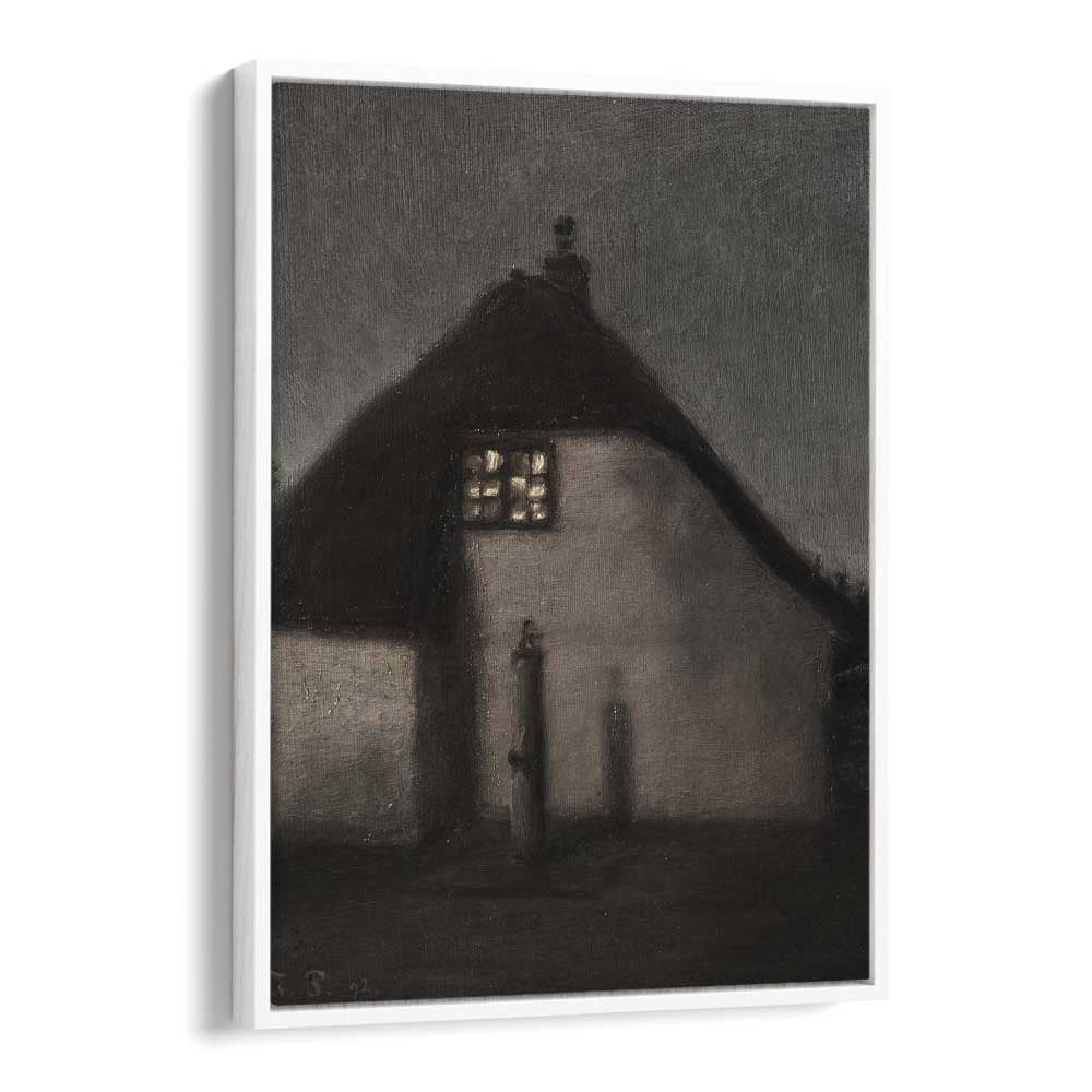 Gothic Twilight Whispers Of The Night ii Gothic Art Prints in White Floater Frame