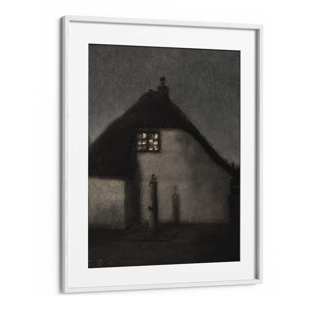 Gothic Twilight Whispers Of The Night ii Gothic Art Prints in White Frame With Mount