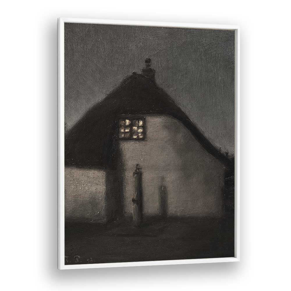 Gothic Twilight Whispers Of The Night ii Gothic Art Prints in White Plain Frame