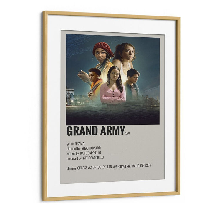 Grand Army Movie Posters in Oak Wood Frame With Mount