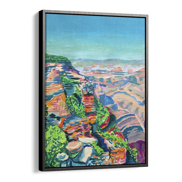 Grand Canyon By Key And Sea Creative Travel Art Print in Black Floater Frame