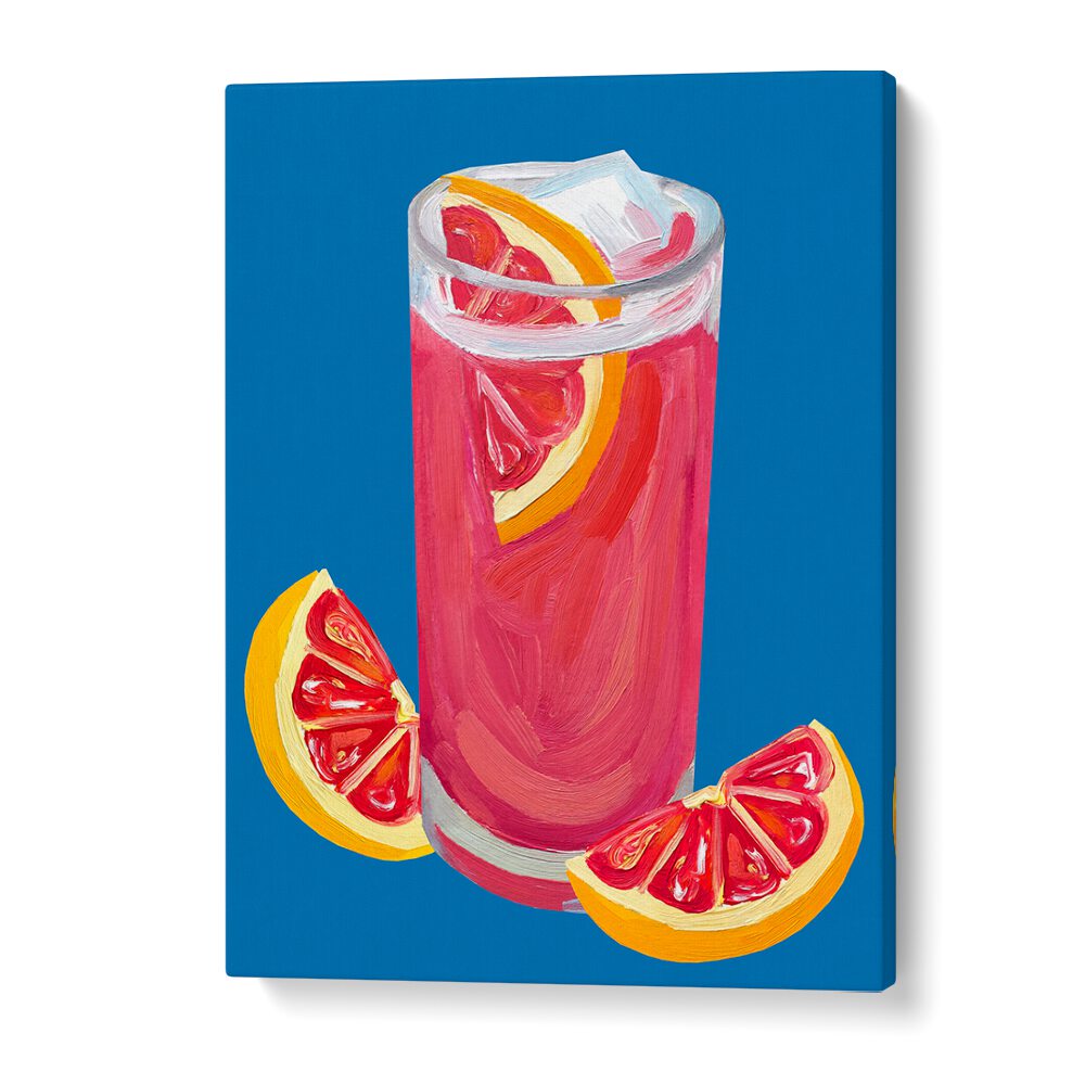 Grapefruit Paloma Blue by Alice Straker Bar Posters Bar Art Prints in Gallery Wrap