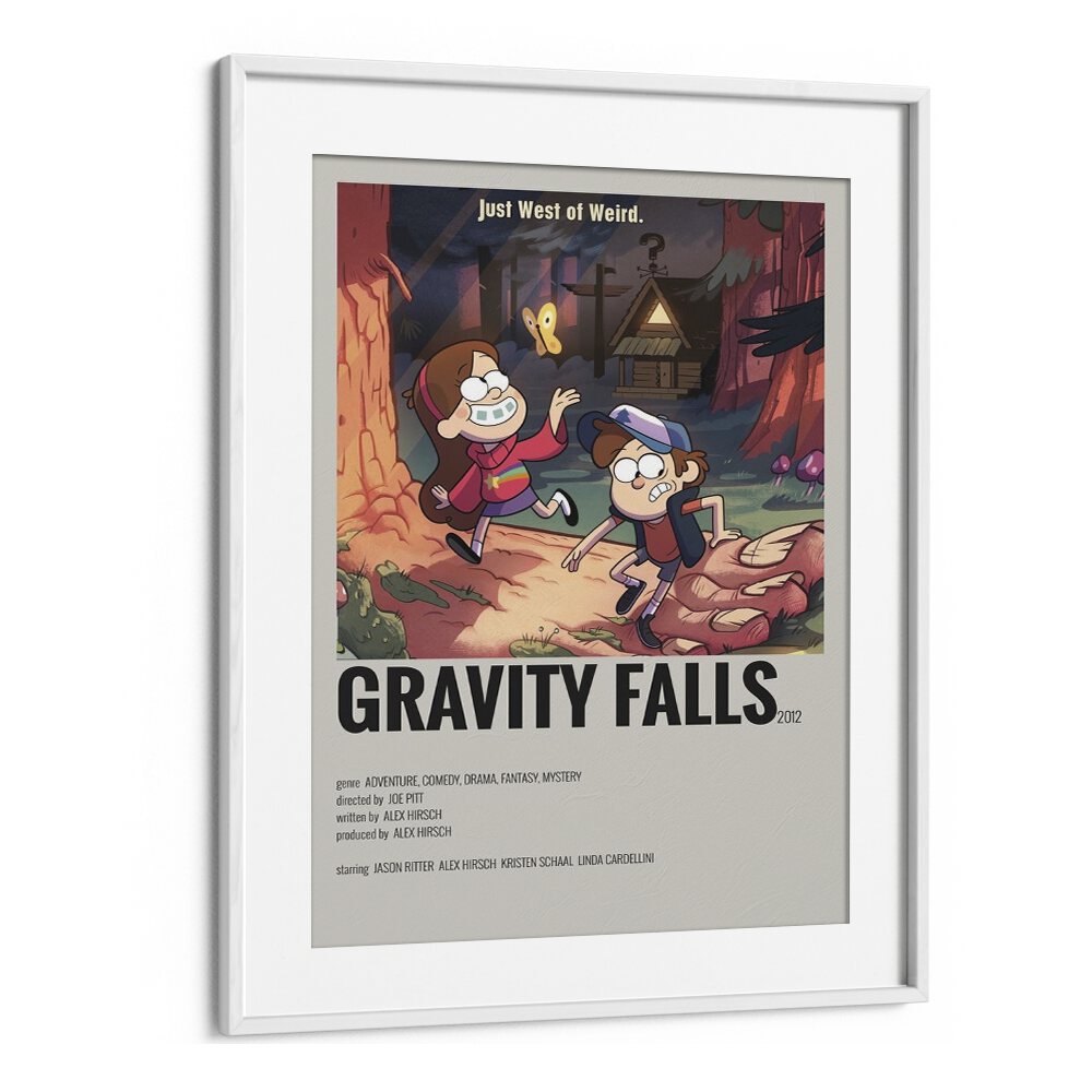 Gravity Falls Movie Posters in White Frame With Mount