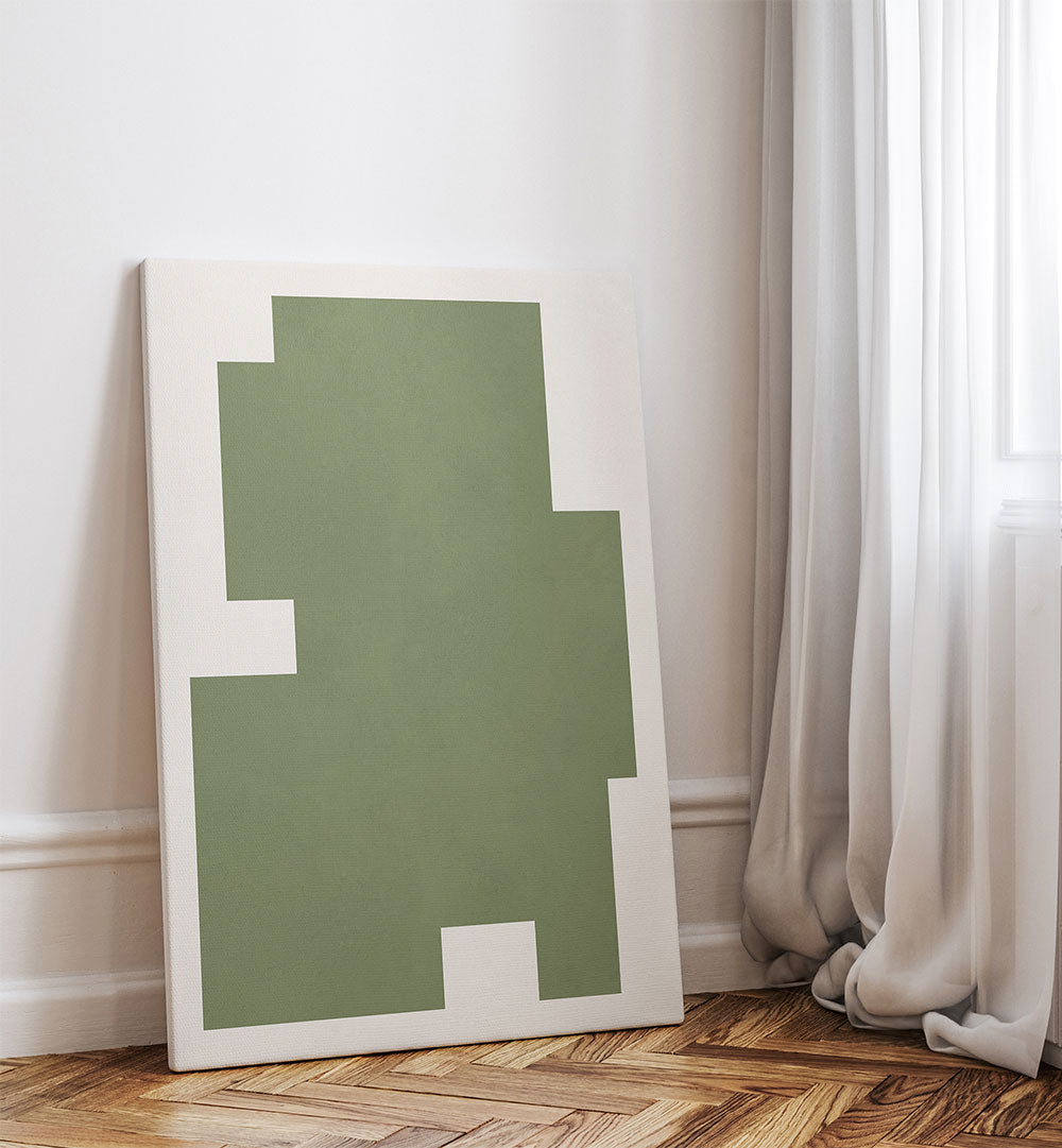 GREEN GEOMETRIC FORM , GEOMETRIC ART PRINTS