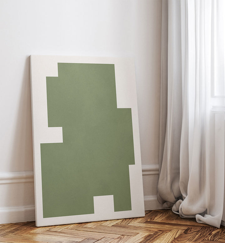 GREEN GEOMETRIC FORM , GEOMETRIC ART PRINTS