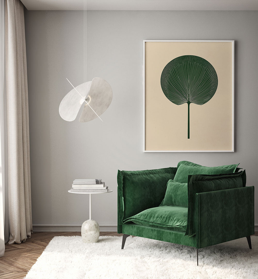 GREEN PALM LEAF , FLORAL FLOWER PAINTINGS