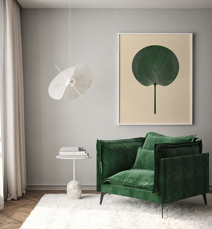 GREEN PALM LEAF , FLORAL FLOWER PAINTINGS