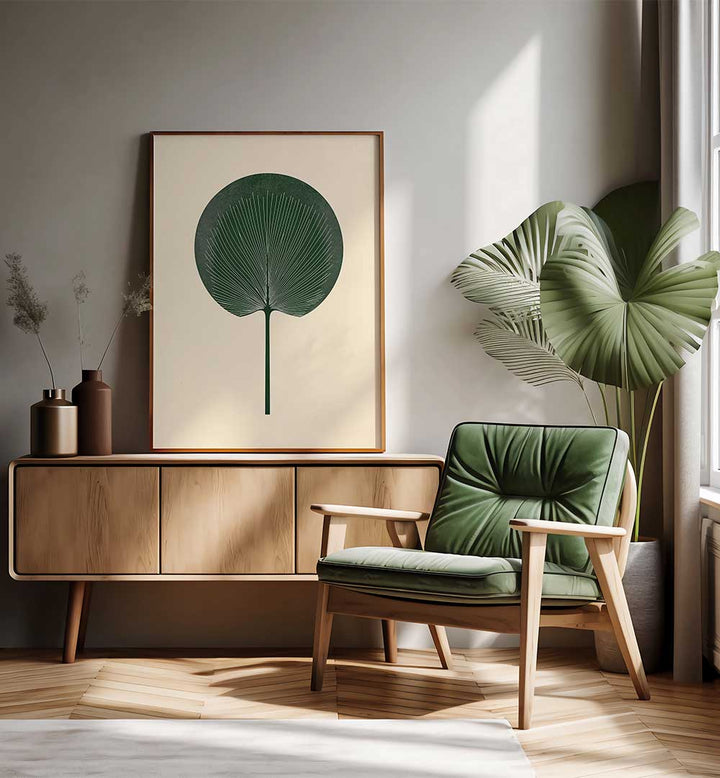 GREEN PALM LEAF , FLORAL FLOWER PAINTINGS