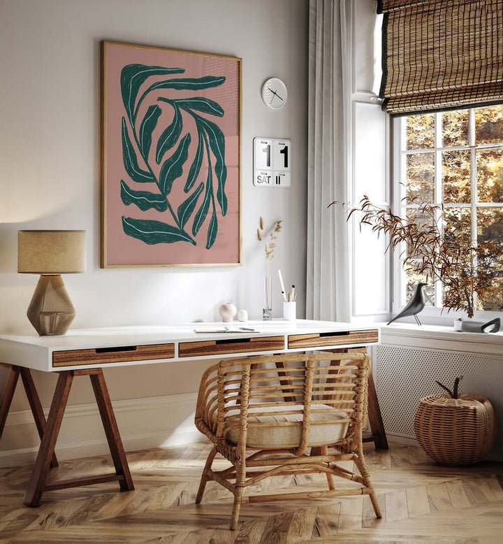 GREEN LEAVES , FLORAL FLOWER PAINTINGS