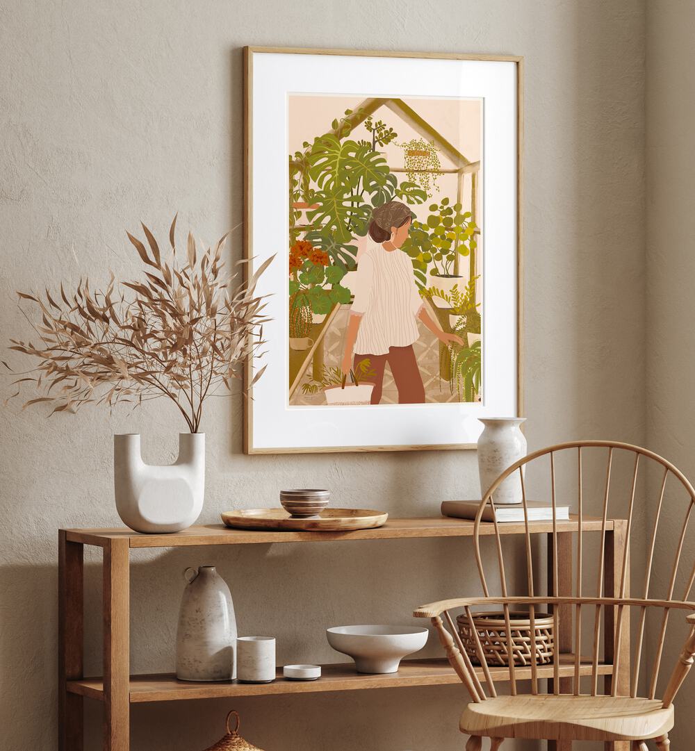 Stylish GREENHOUSE, FLORAL FLOWER PAINTINGS by Andi Bell enhance any space with vibrant botanical art.