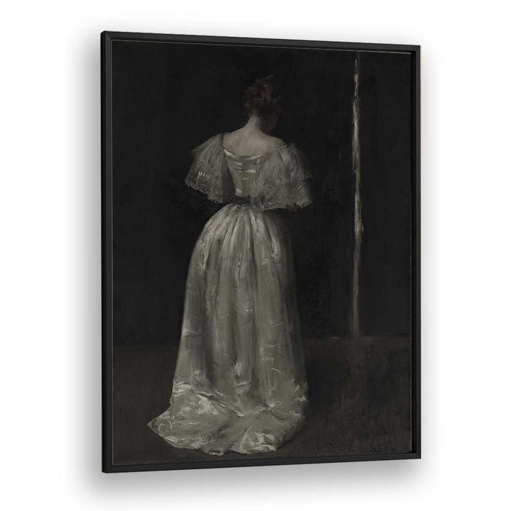 Grief's Silhouette The Weeping Women Gothic Art Prints in Black Plain Frame