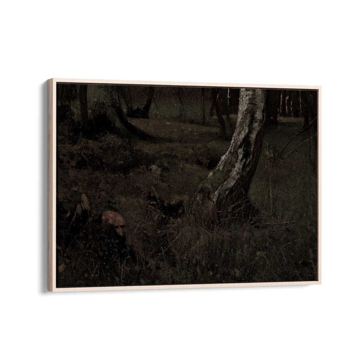 Grim Enchantment A Journey Through The Dark Gothic Art Prints in Oak Wood Floater Frame