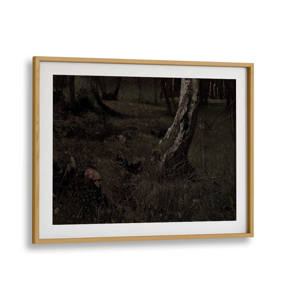 Grim Enchantment A Journey Through The Dark Gothic Art Prints in Oak Wood Frame With Mount