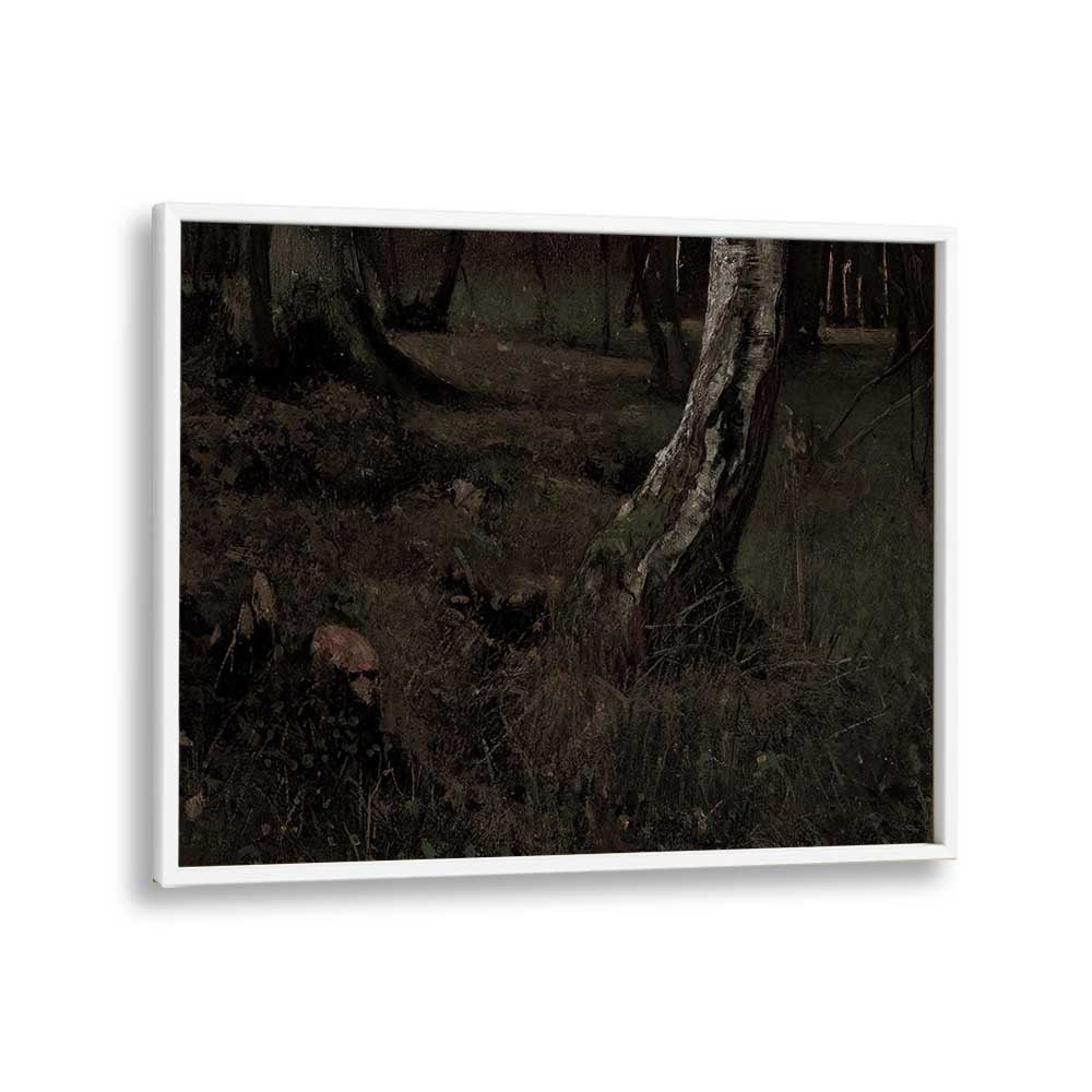 Grim Enchantment A Journey Through The Dark Gothic Art Prints in White Plain Frame