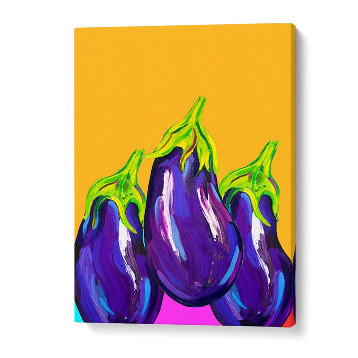 Groovy Aubergines by Alice Straker Kitchen Posters Kitchen Art Prints in Gallery Wrap