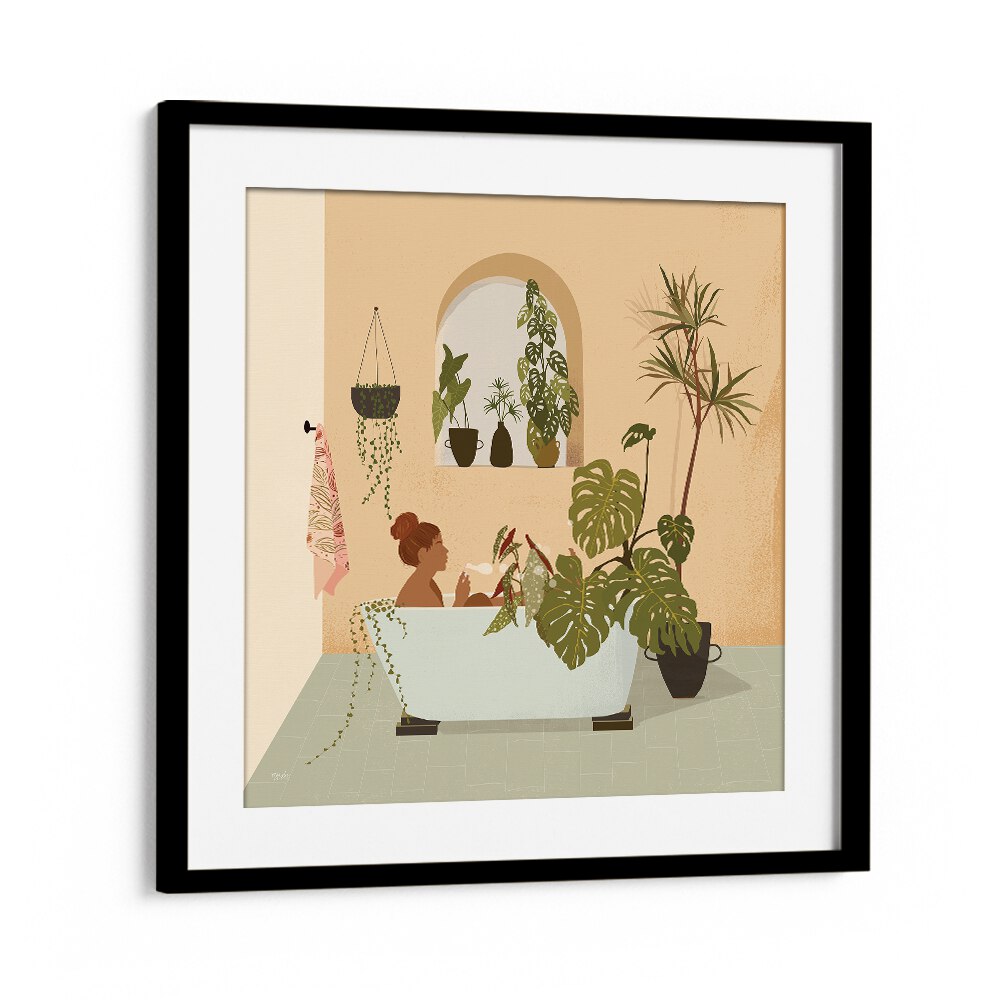 Growing My Own Plants By Andi Bell Beach Prints in Black Frame With Mount