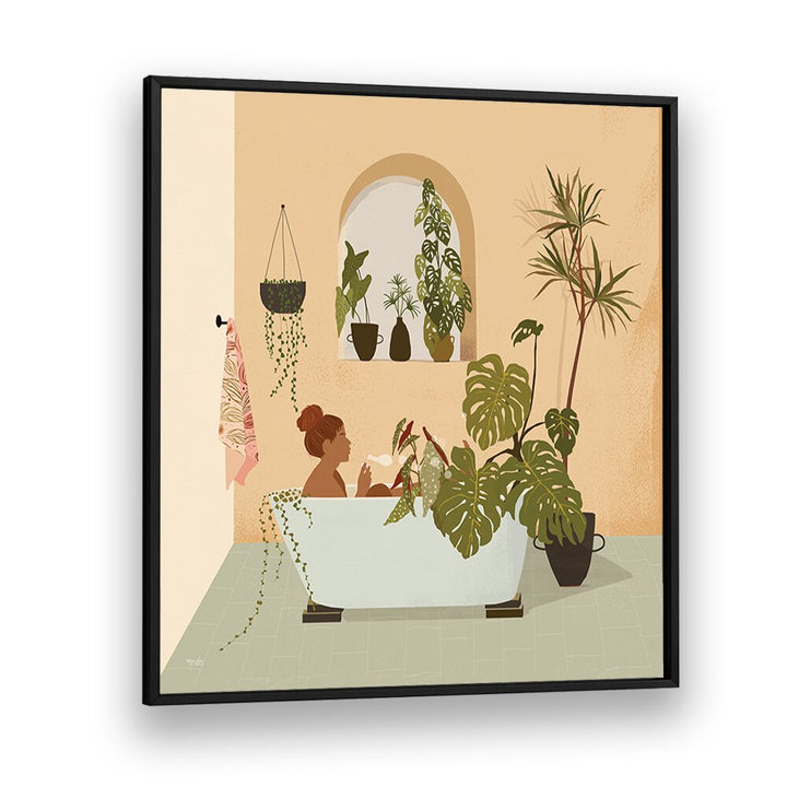 Growing My Own Plants By Andi Bell Beach Prints in Black Plain Frame