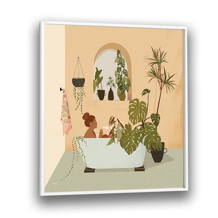 Growing My Own Plants By Andi Bell Beach Prints in White Plain Frame