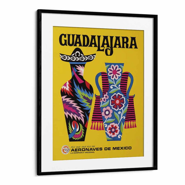 Guadalajara-Mexico  Travel Posters in Black Frame With Mount