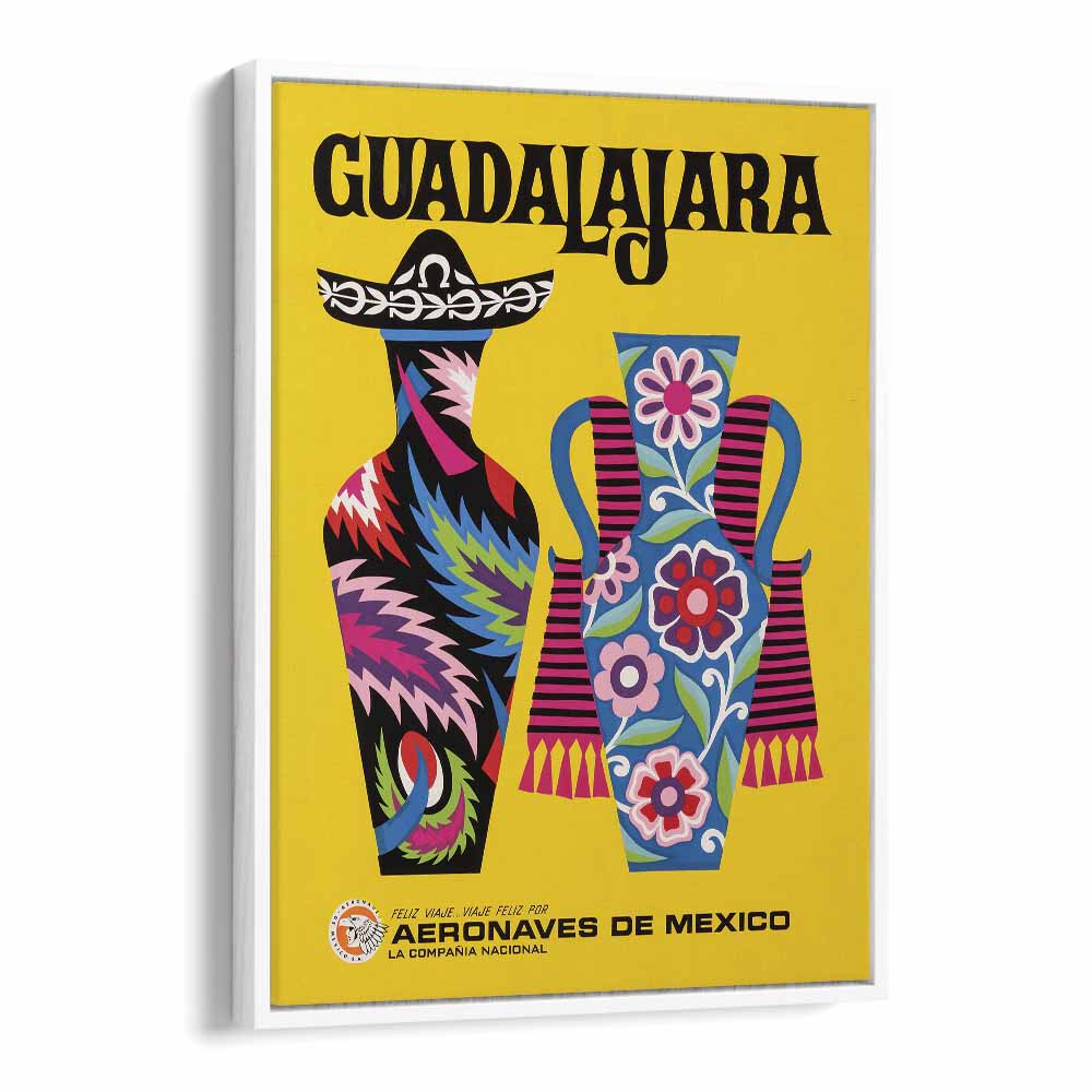 Guadalajara-Mexico  Travel Posters in White Floater Frame