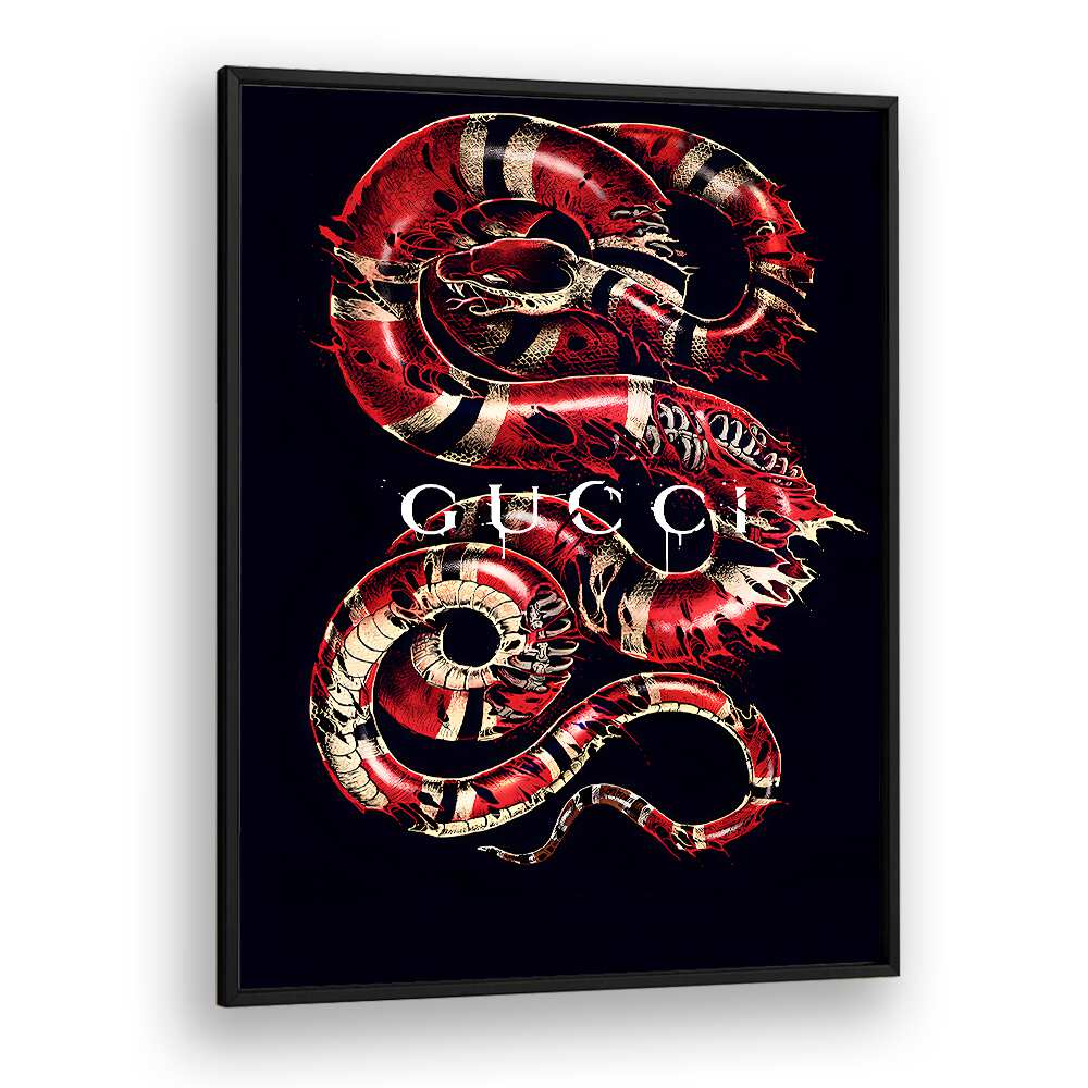 Gucci Fashion Paintings Fashion Posters in Black Plain Frame