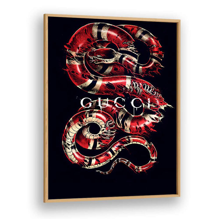 Gucci Fashion Paintings Fashion Posters in Oak Wood Plain Frame