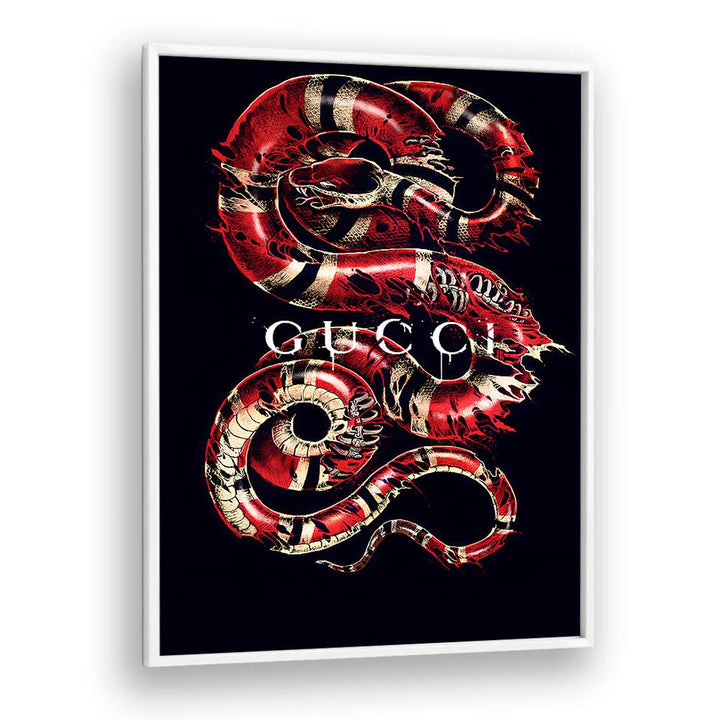 Gucci Fashion Paintings Fashion Posters in White Plain Frame