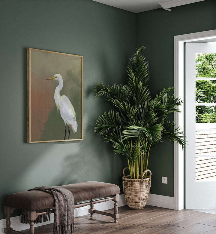HANDPAINTED HERON OIL PAINTING