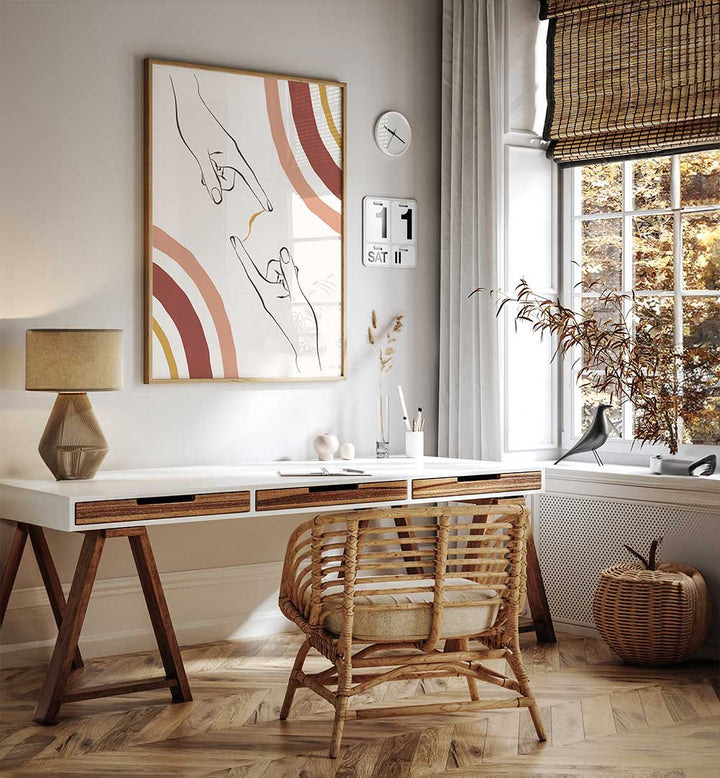 HANDS CONNECT , BOHO ART PAINTINGS