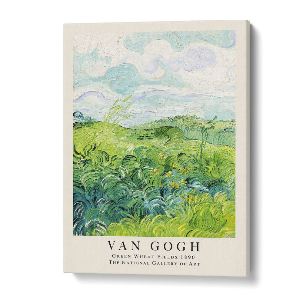 Harmony In Green Van Gogh's Green Wheat Fields, 1890 Vincent Van Gogh art painting Artwork in Gallery Wrap