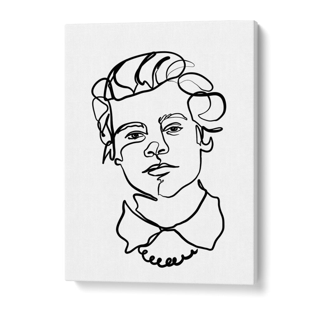 Harry Styles Line Art Artwork in Gallery Wrap
