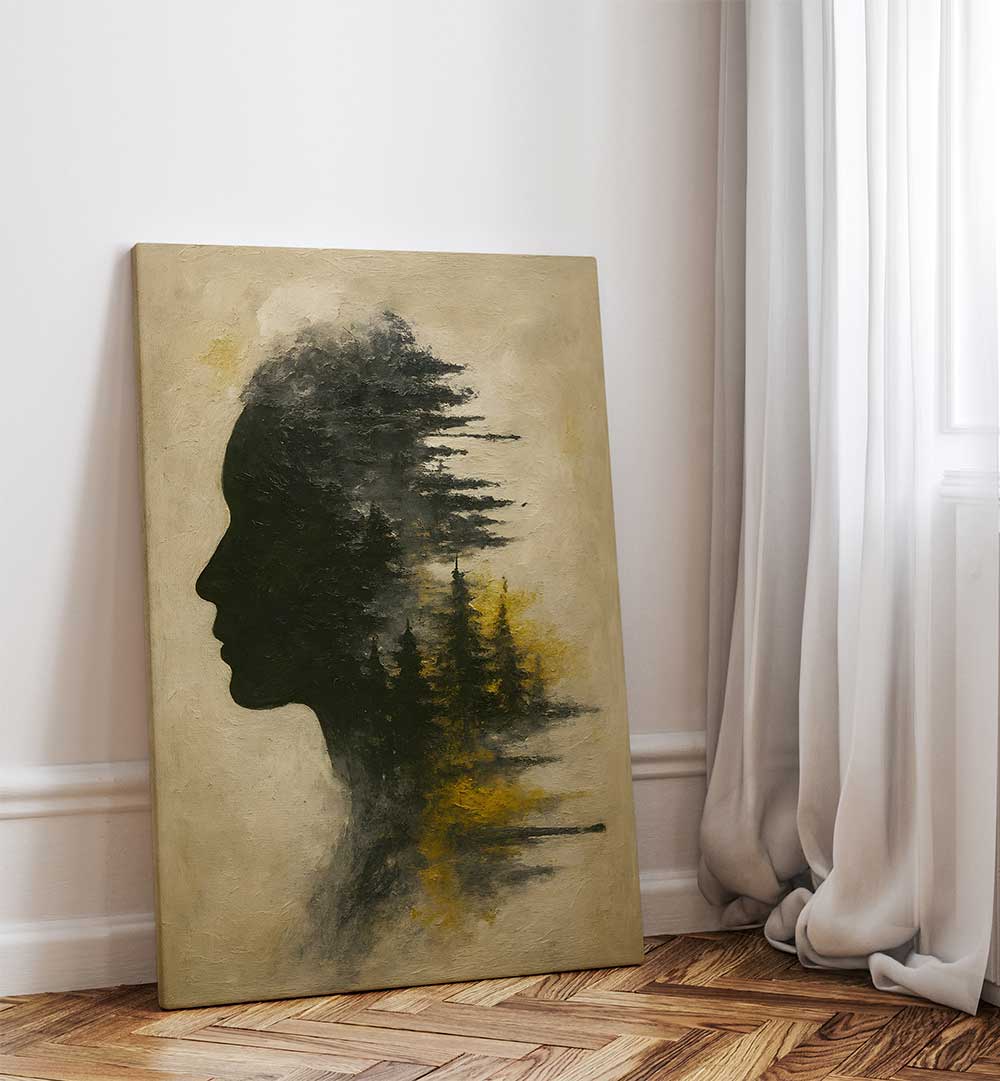 HEAD IN SMOKE , EXPRESSIONISM PAINTINGS