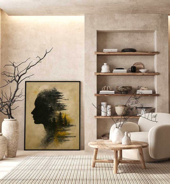 HEAD IN SMOKE , EXPRESSIONISM PAINTINGS