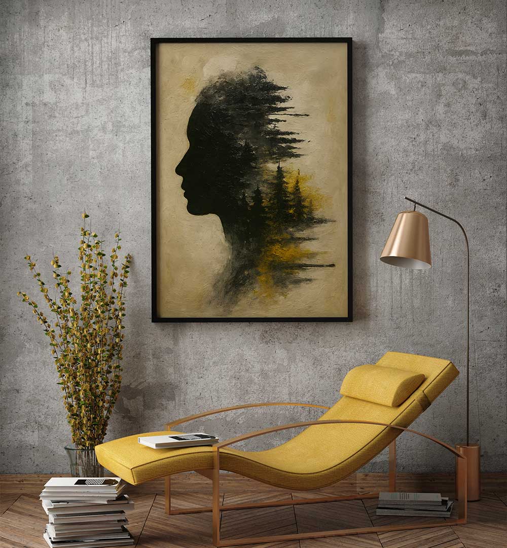 HEAD IN SMOKE , EXPRESSIONISM PAINTINGS