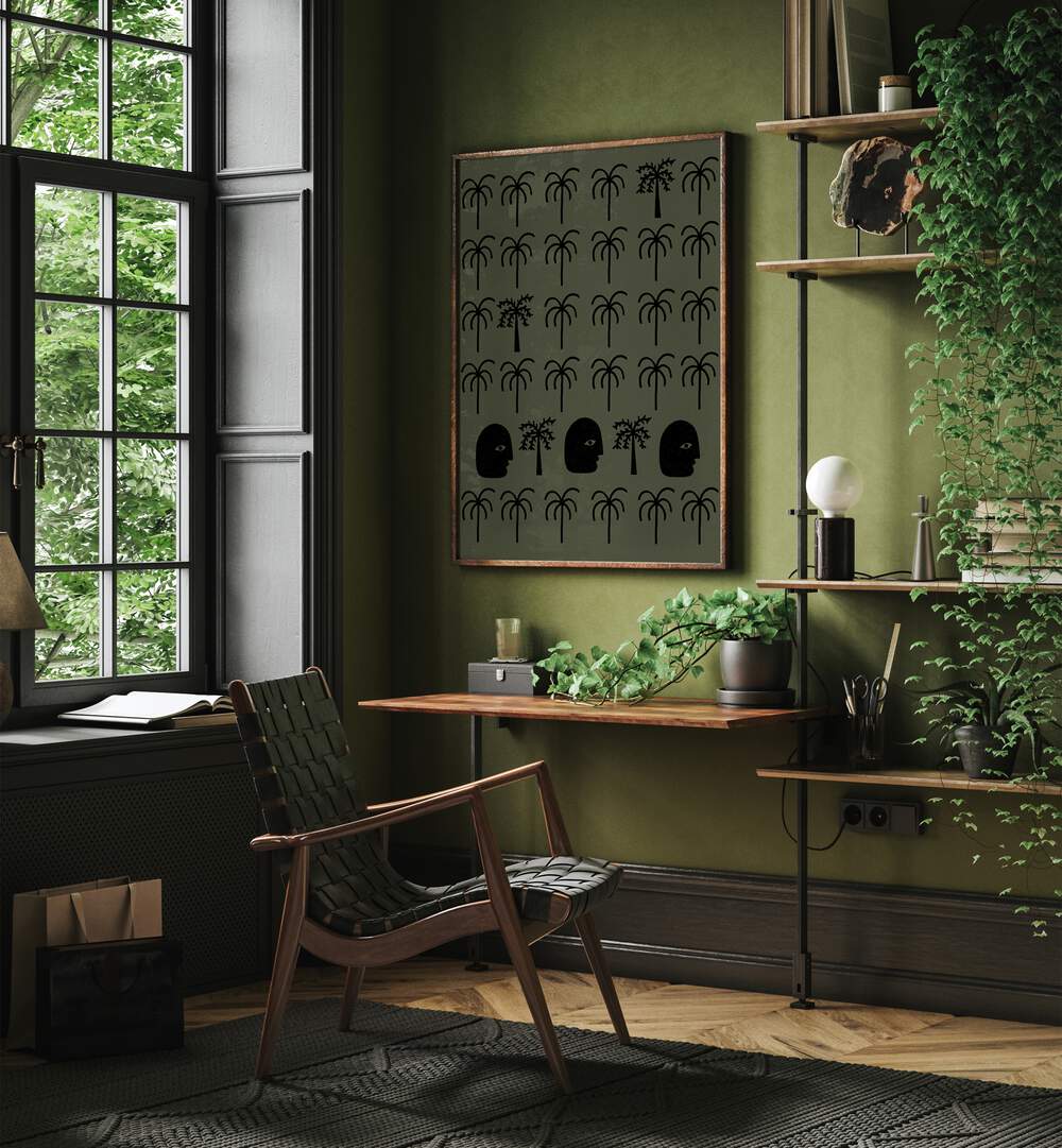 Sleek interior featuring HEAVENLY MOMENT II, ABSTRACT PAINTINGS, perfect for creating a serene atmosphere.
