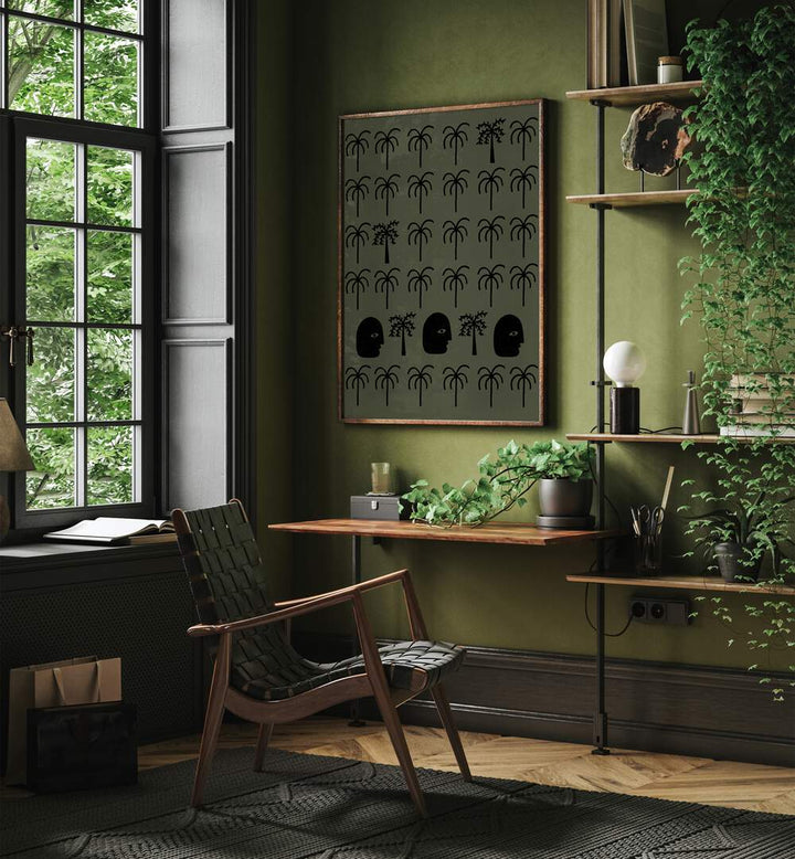 Sleek interior featuring HEAVENLY MOMENT II, ABSTRACT PAINTINGS, perfect for creating a serene atmosphere.