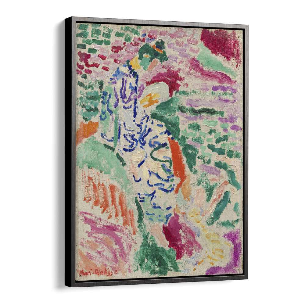 Henri Matisse's 'la Japonaise Vintage Art Artwork in Black Floater Frame