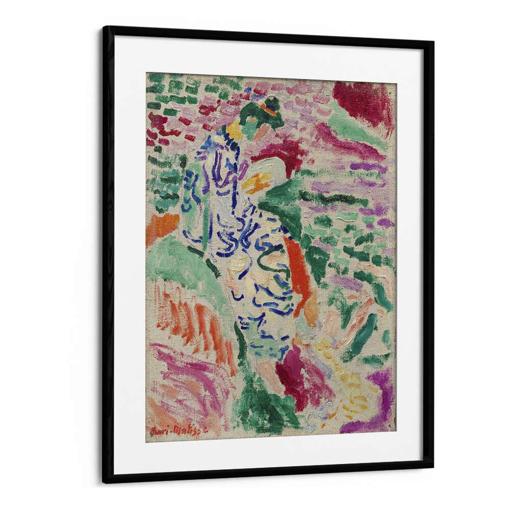 Henri Matisse's 'la Japonaise Vintage Art Artwork in Black Frame With Mount