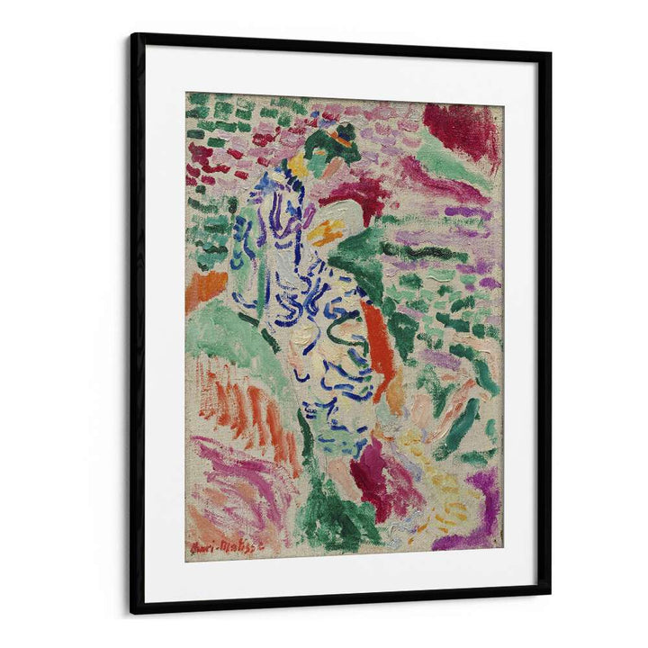 Henri Matisse's 'la Japonaise Vintage Art Artwork in Black Frame With Mount